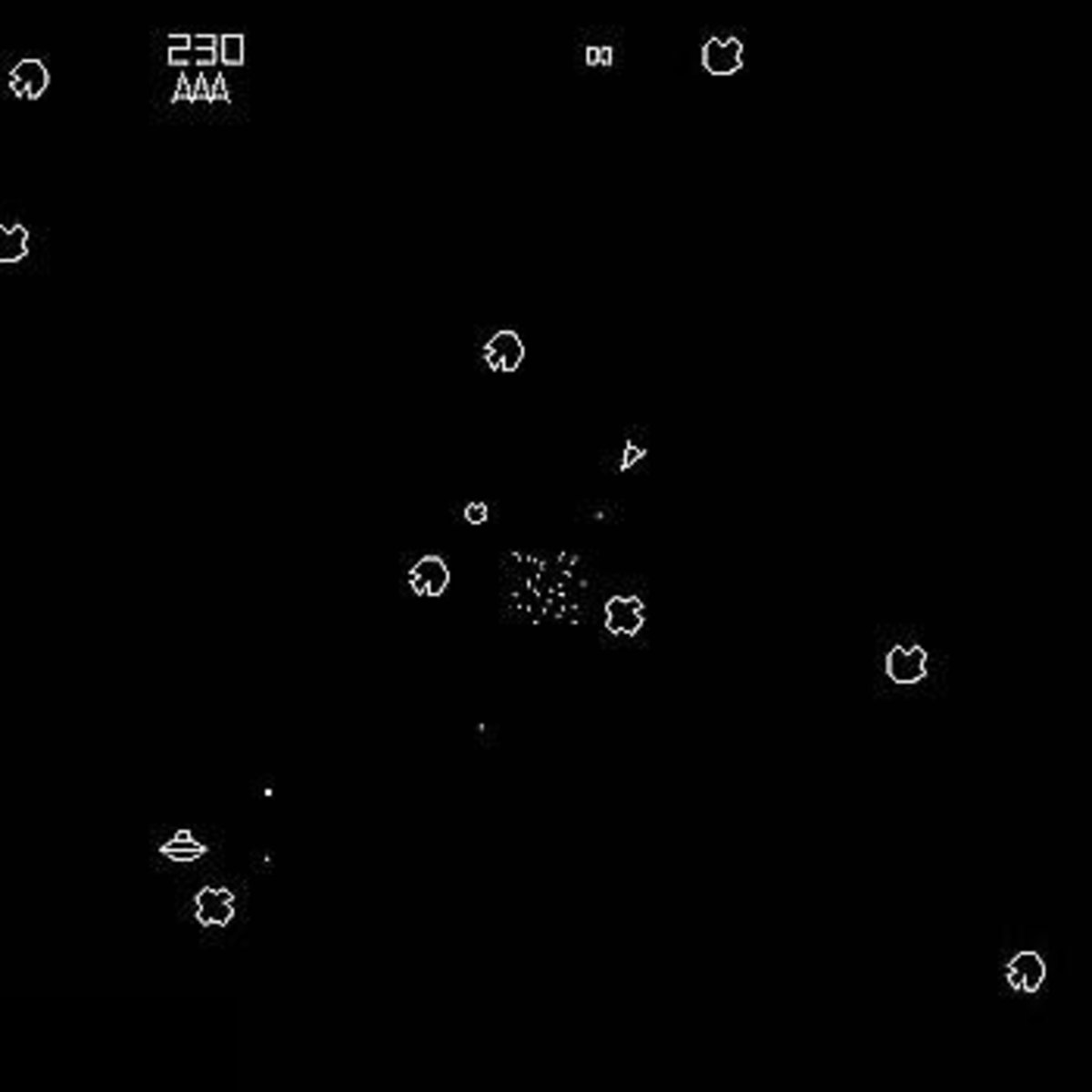 Asteroids video game